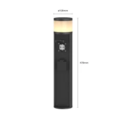 Lucande Corban Pollarivalaisin, harmaa, pistorasiapistorasiat, G9, IP44