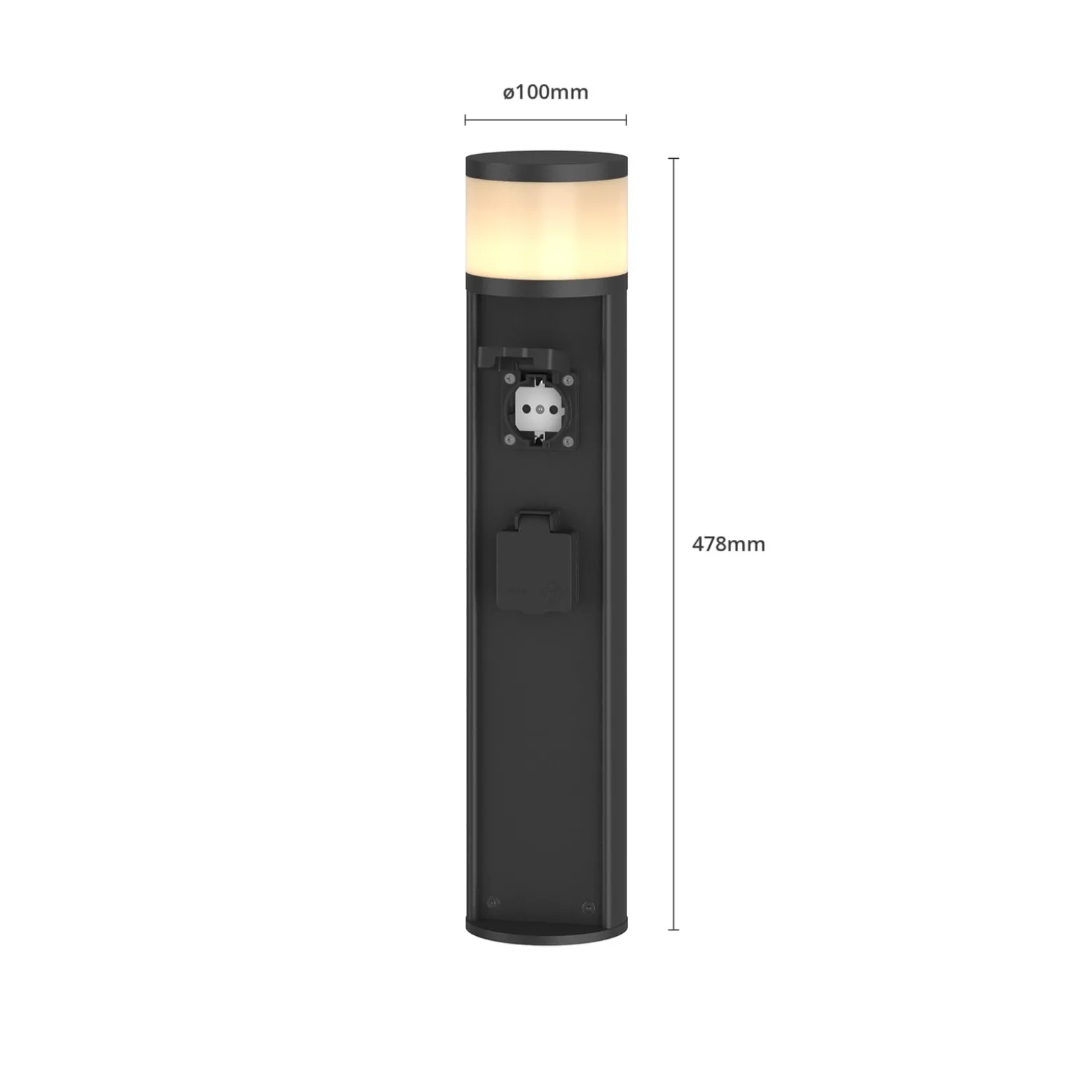 Lucande Corban Pollarivalaisin, harmaa, pistorasiapistorasiat, G9, IP44