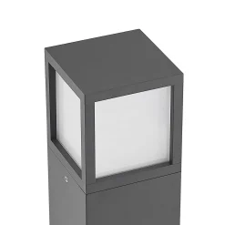 Lucande Dewari polkuvalaisin, E27, 65 cm, tummanharmaa, IP54