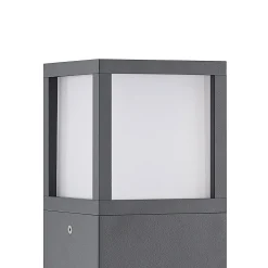 Lucande Dewari polkuvalaisin, E27, 65 cm, tummanharmaa, IP54