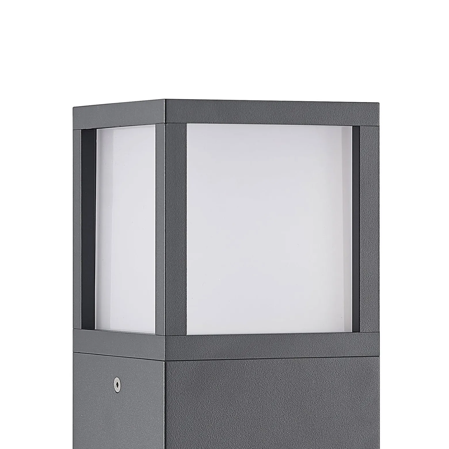 Lucande Dewari polkuvalaisin, E27, 65 cm, tummanharmaa, IP54
