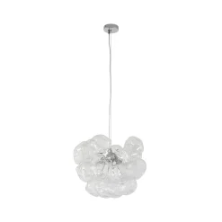 Lucande Diborah-riippuvalaisin, kirkas, Ø 43 cm, lasi, G9