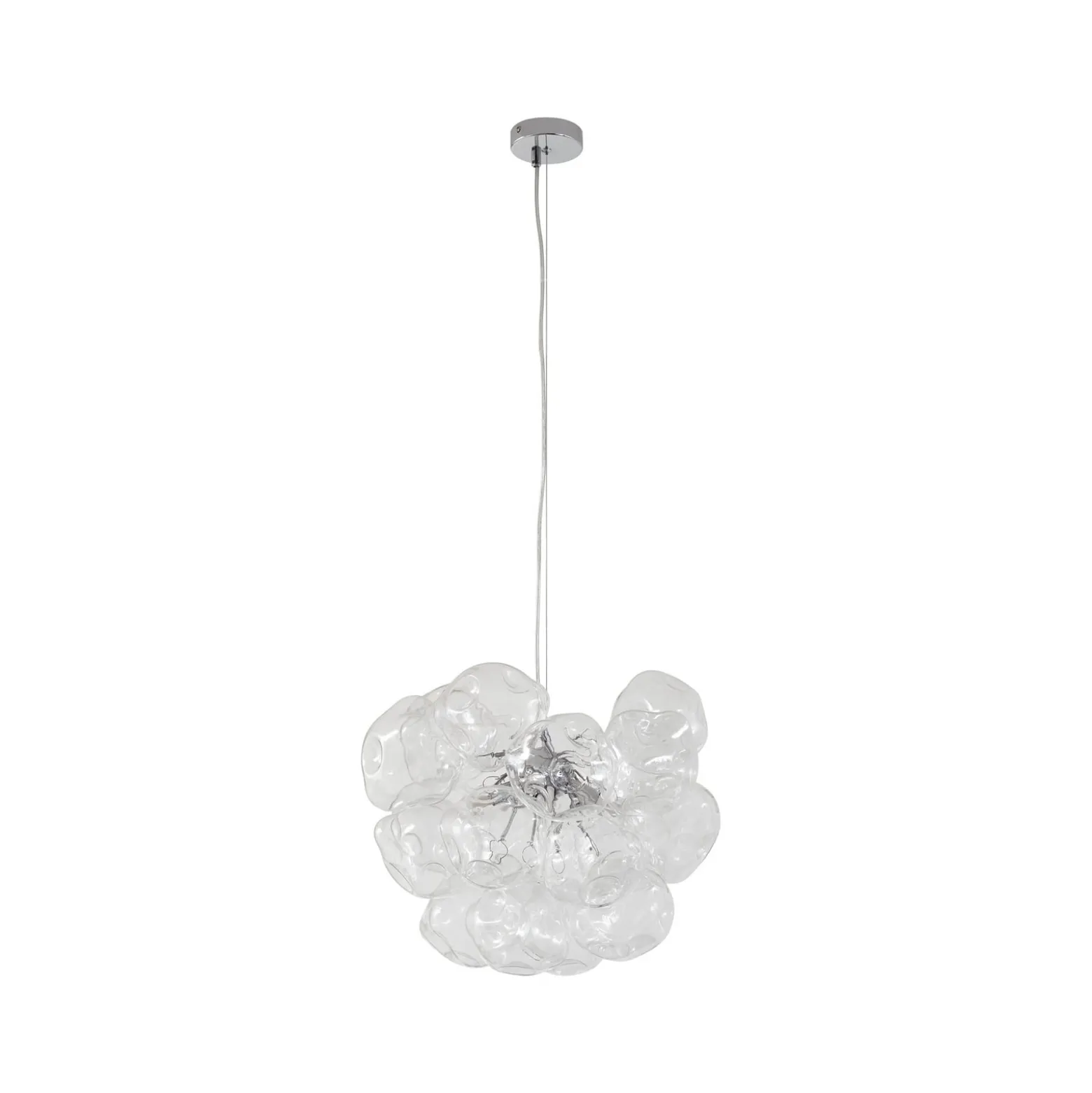 Lucande Diborah-riippuvalaisin, kirkas, Ø 43 cm, lasi, G9