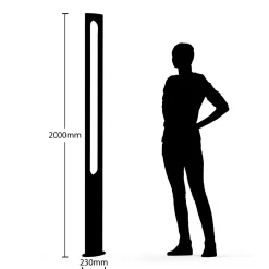 Lucande Dovino -LED-pylväsvalaisin, 200 cm