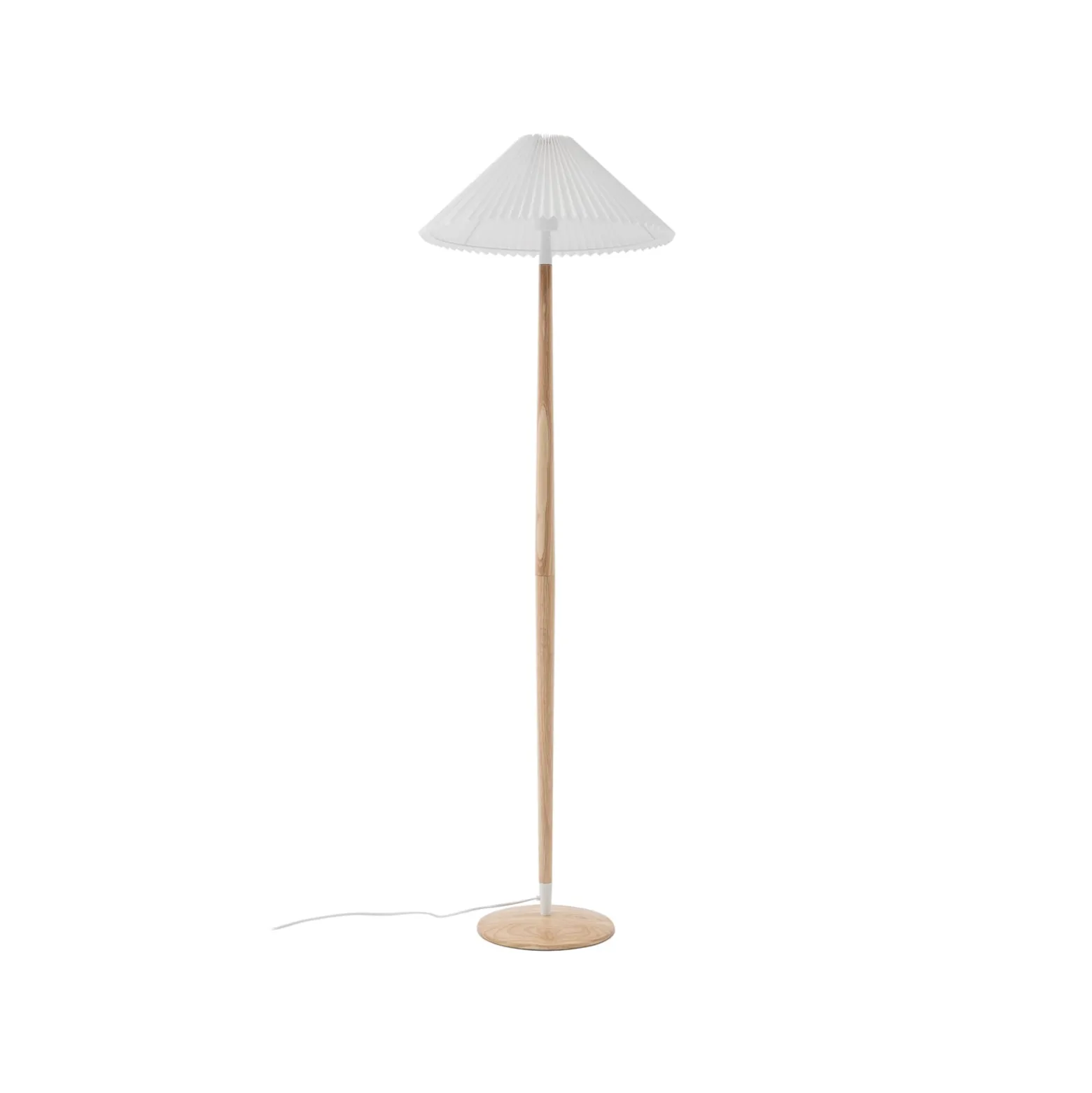 Lucande Ellorin lattiavalaisin, valkoinen, puu, Ø 47,5 cm, E27