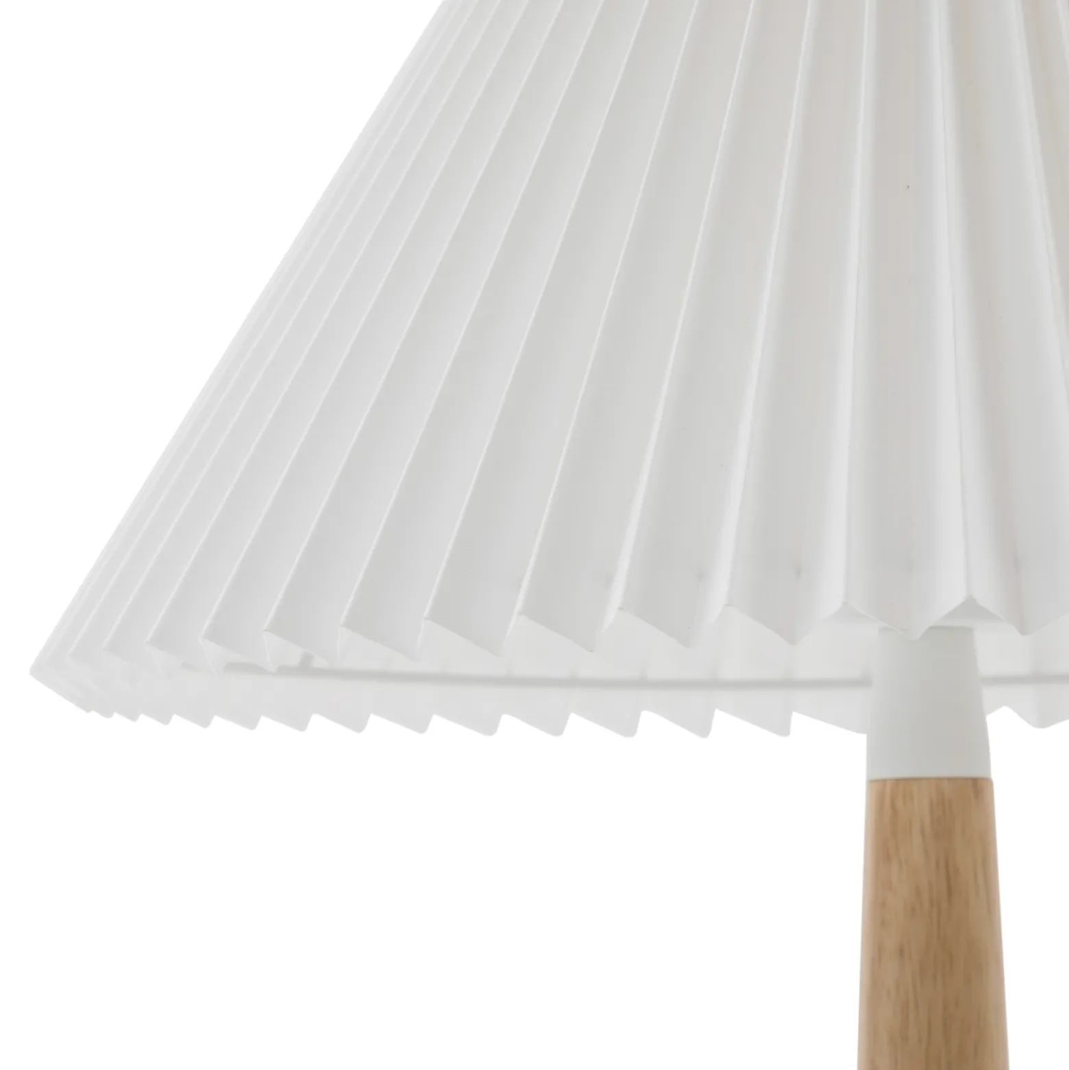 Lucande Ellorin pöytävalaisin, valkoinen, puu, Ø 37 cm, E27