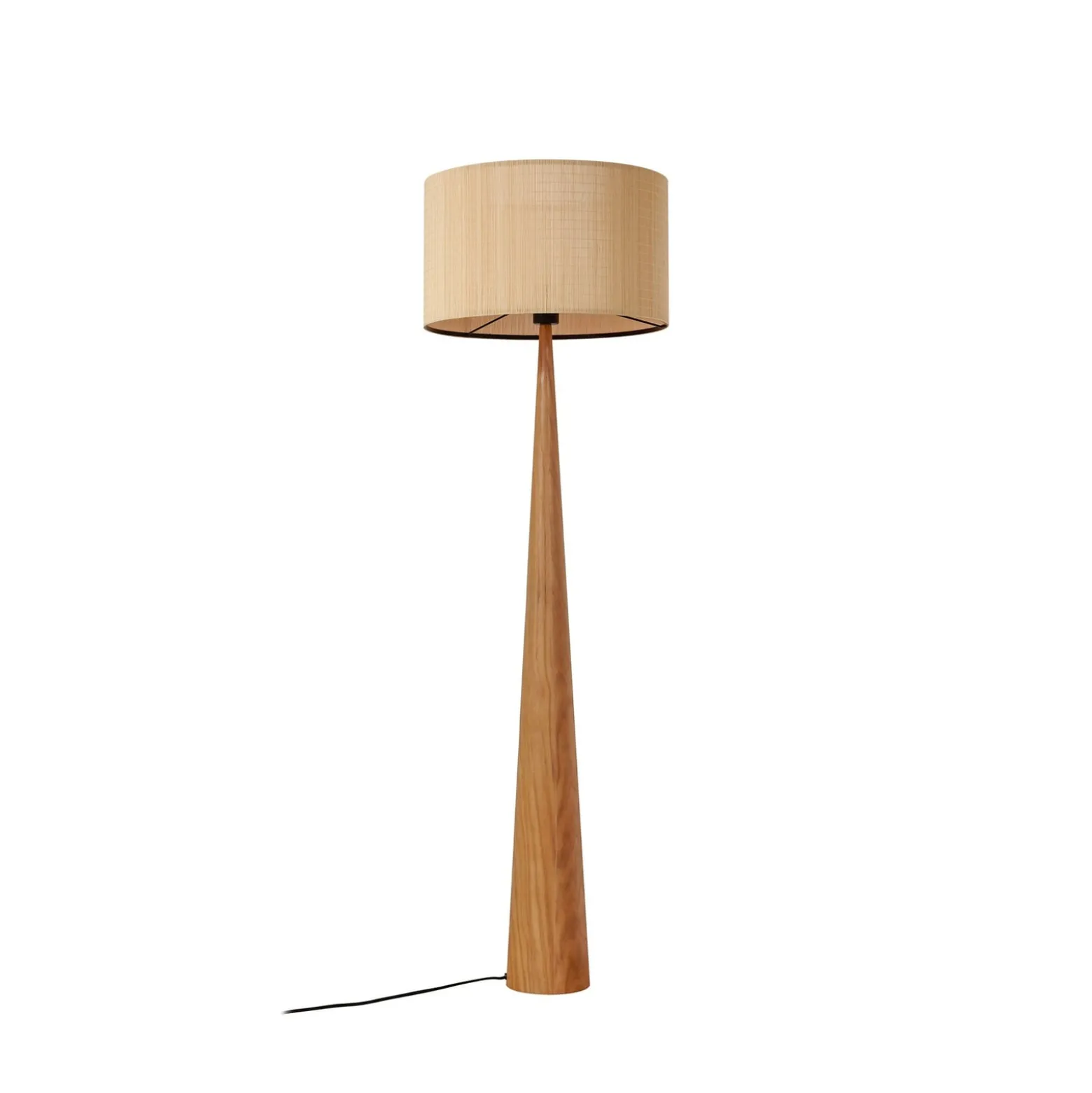 Lucande Fabrena lattiavalaisin, luonnonväri, bambu, korkeus 138 cm