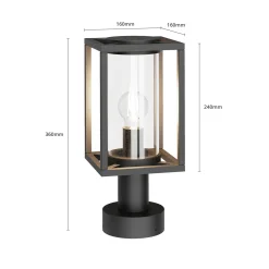 Lucande Ferda Pollarivalaisin, 37 cm, antrasiitti, IP44
