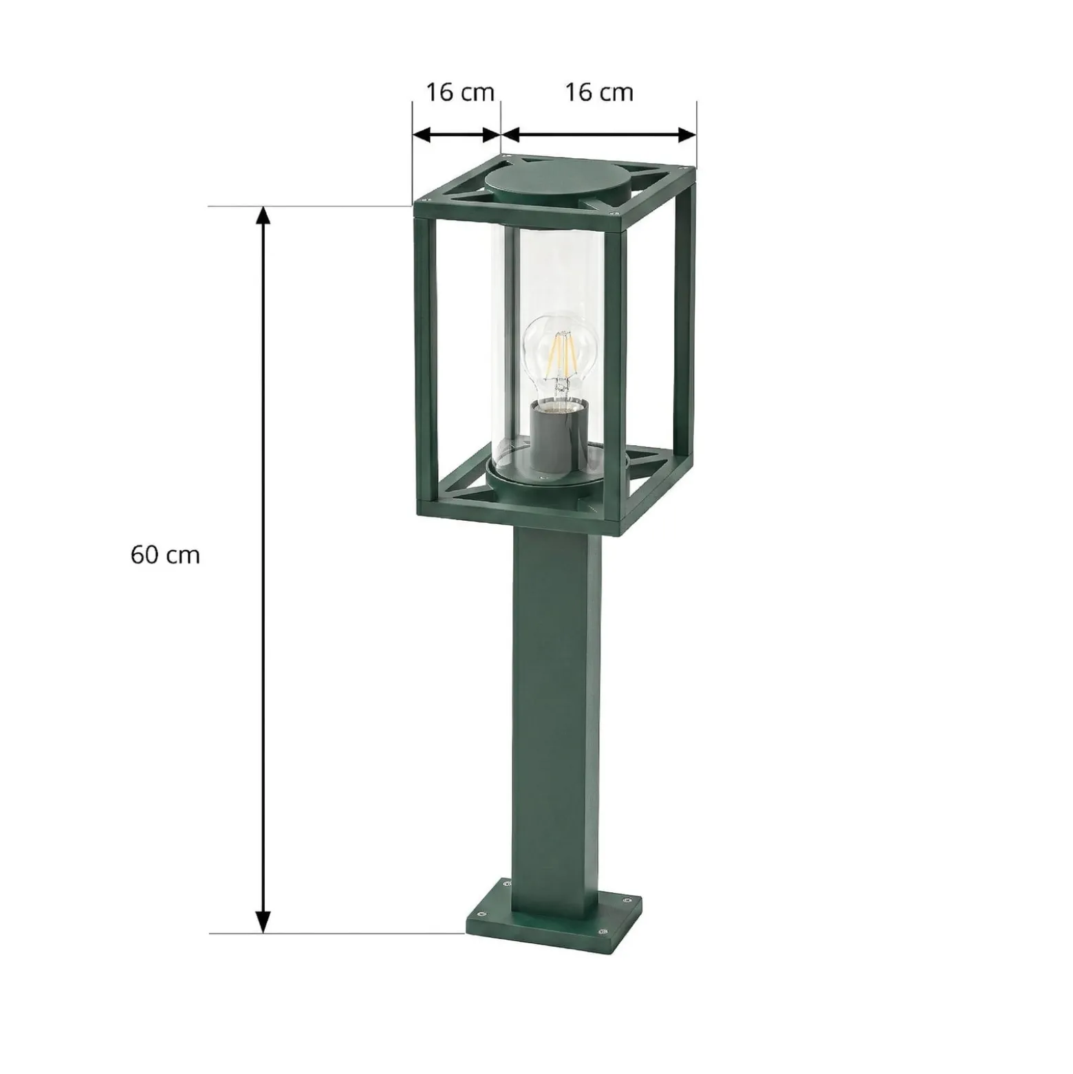 Lucande Ferda-pylväsvalaisin, 60 cm, vihreä, IP44