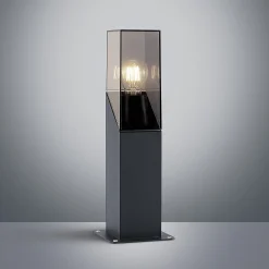 Lucande Fiola jalkalamppu, 40 cm, antrasiitti, IP54