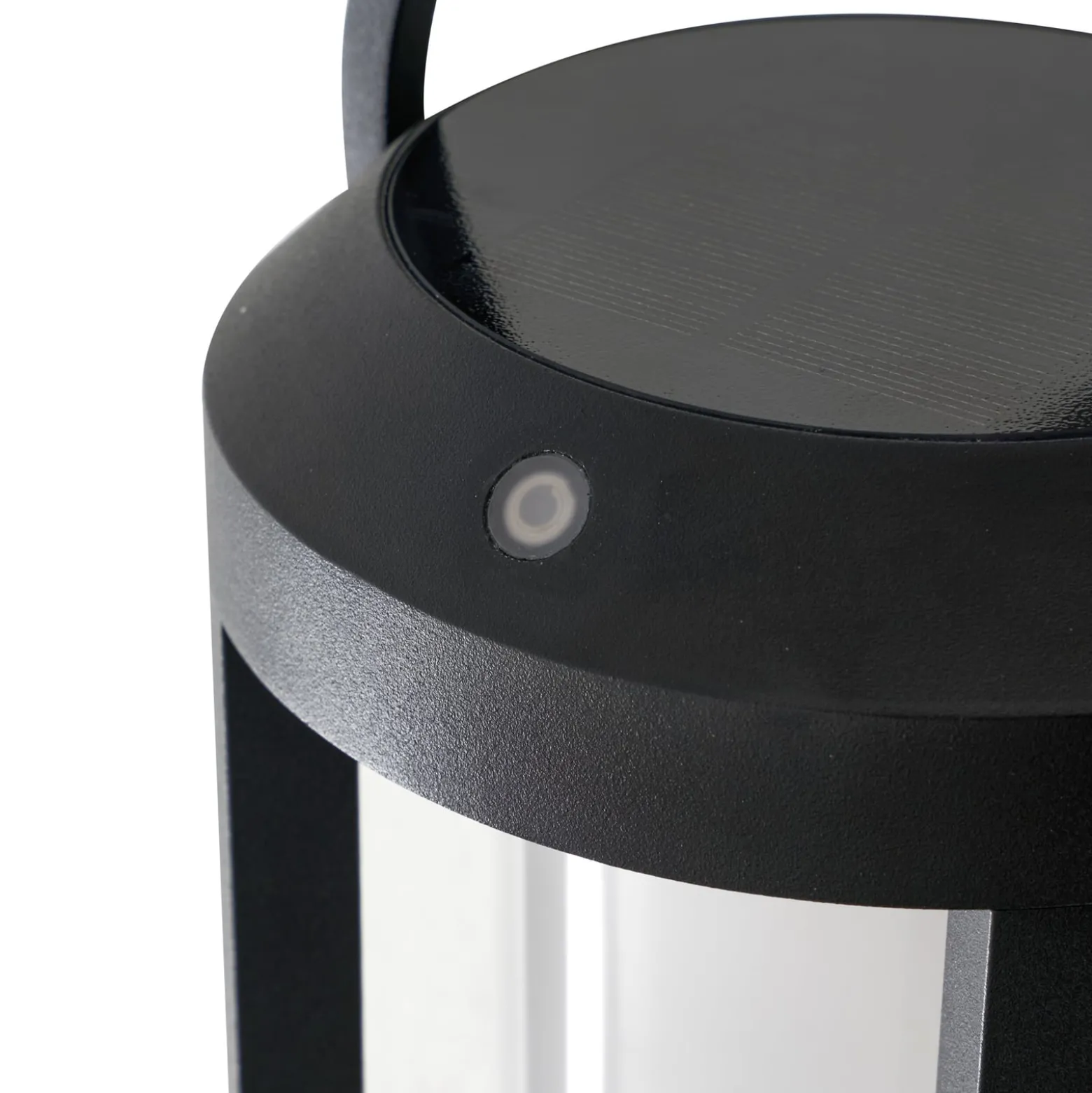 Lucande 2-in-1 LED-aurinkovalaisin Tilena, musta, pyöreä, alumiinia