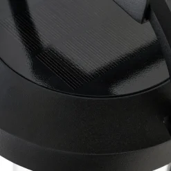 Lucande 2-in-1 LED-aurinkovalaisin Tilena, musta, pyöreä, alumiinia