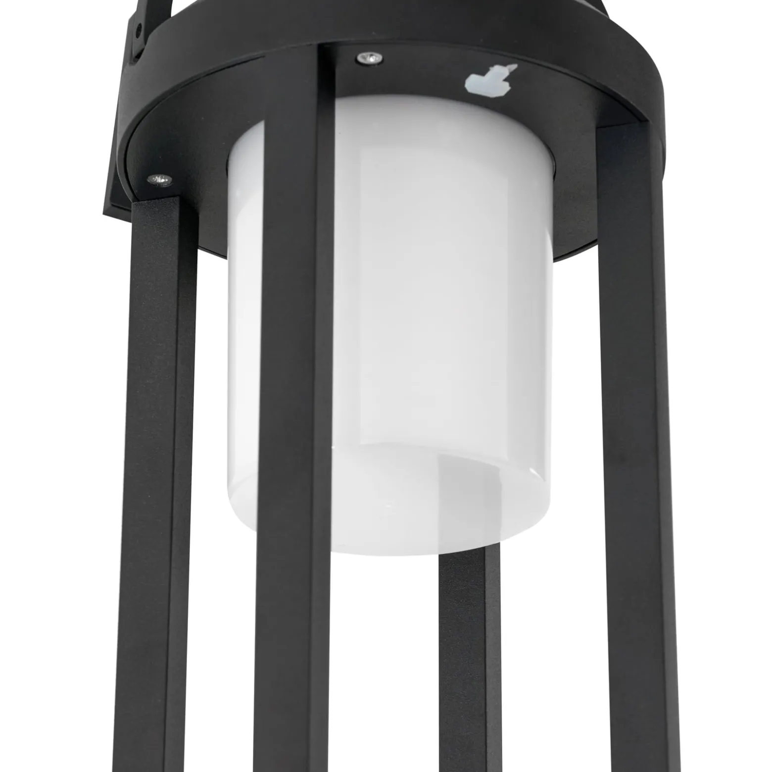 Lucande 2-in-1 LED-aurinkovalaisin Tilena, musta, pyöreä, alumiinia