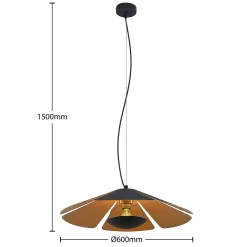Lucande Jemmily -riippuvalo, 1-lamppuinen, 60 cm