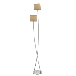 Lucande Juljana -lattiavalo, 2-lamp., kangas