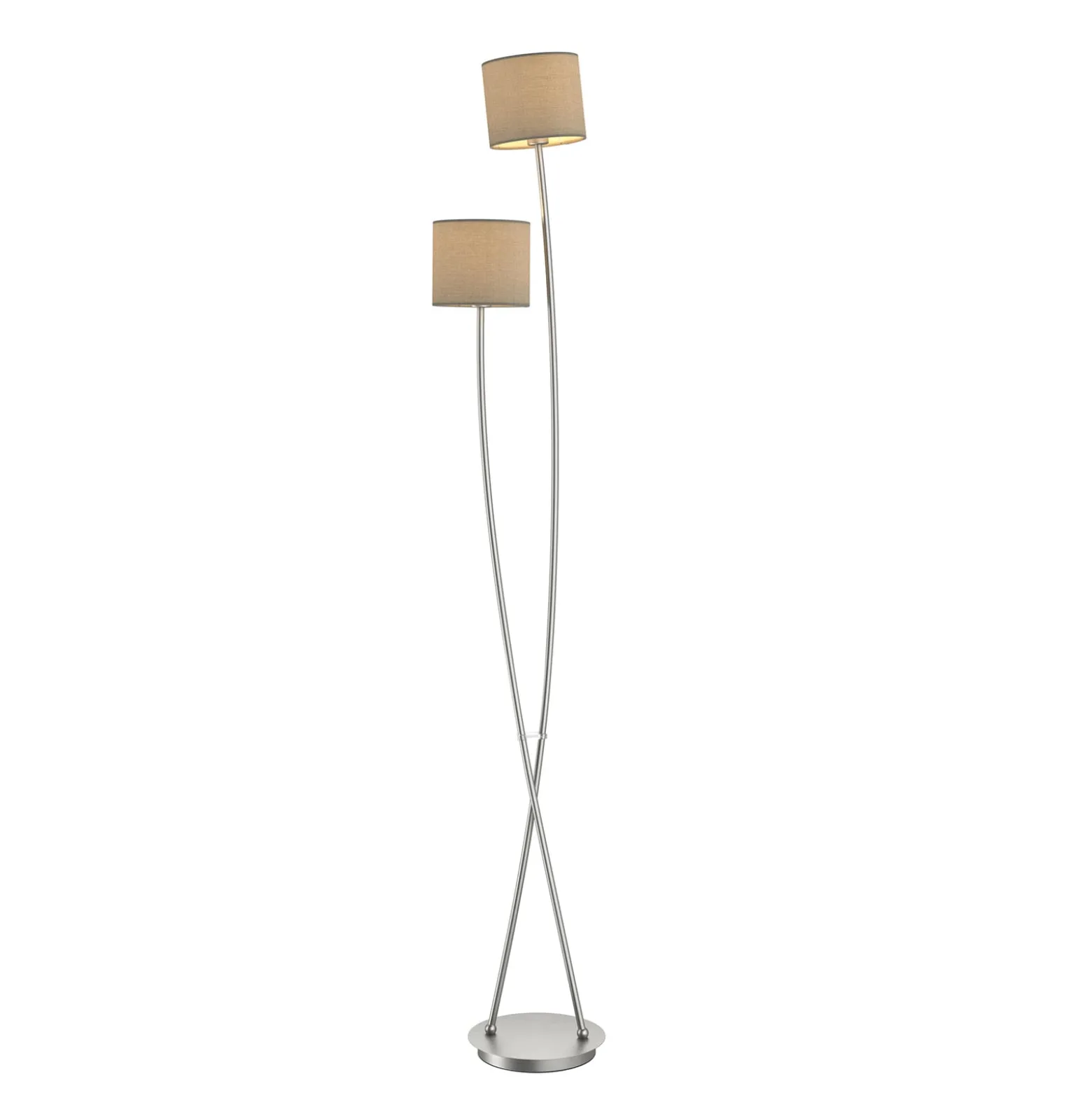 Lucande Juljana -lattiavalo, 2-lamp., kangas