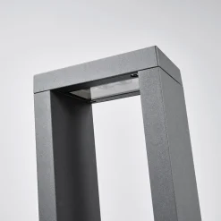 Lucande Jupp LED-pylväsvalaisin, 90 cm, antrasiitti, metalli, IP54