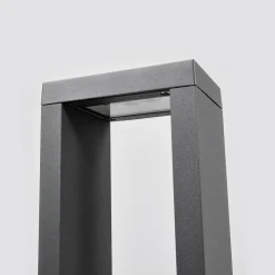 Lucande Jupp LED-pylväsvalaisin, 60 cm, antrasiitti, metalli, IP54