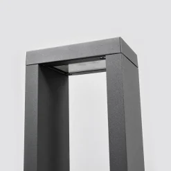Lucande Jupp LED-pylväsvalaisin, 60 cm, antrasiitti, metalli, IP54