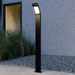 Lucande Juvia LED-pylväsvalaisin, 100cm, antrasiitti, metalli, IP54