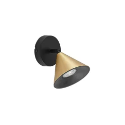 Lucande Kartio -kattovalaisin, 1-lamp., messinki