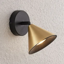 Lucande Kartio -kattovalaisin, 1-lamp., messinki