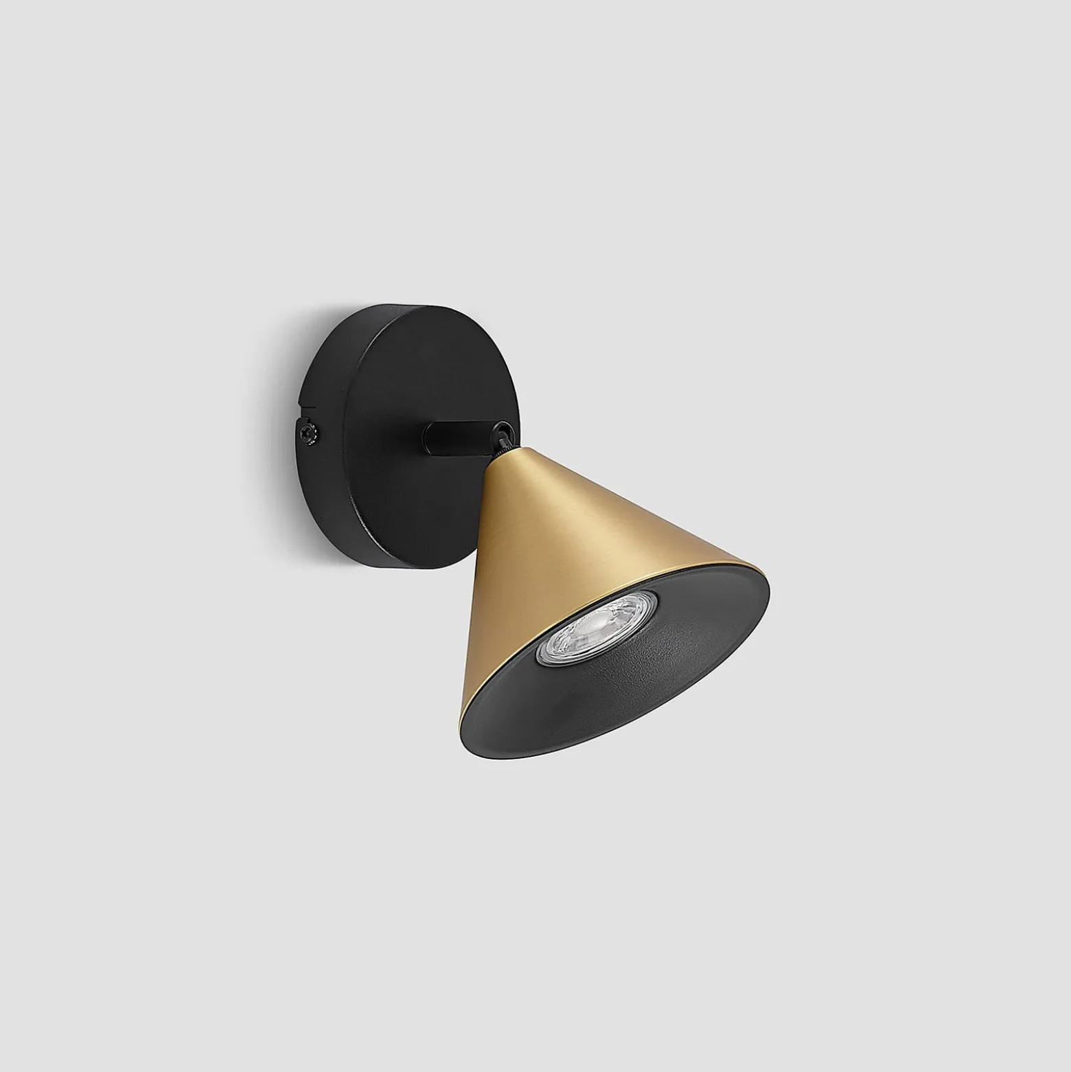 Lucande Kartio -kattovalaisin, 1-lamp., messinki