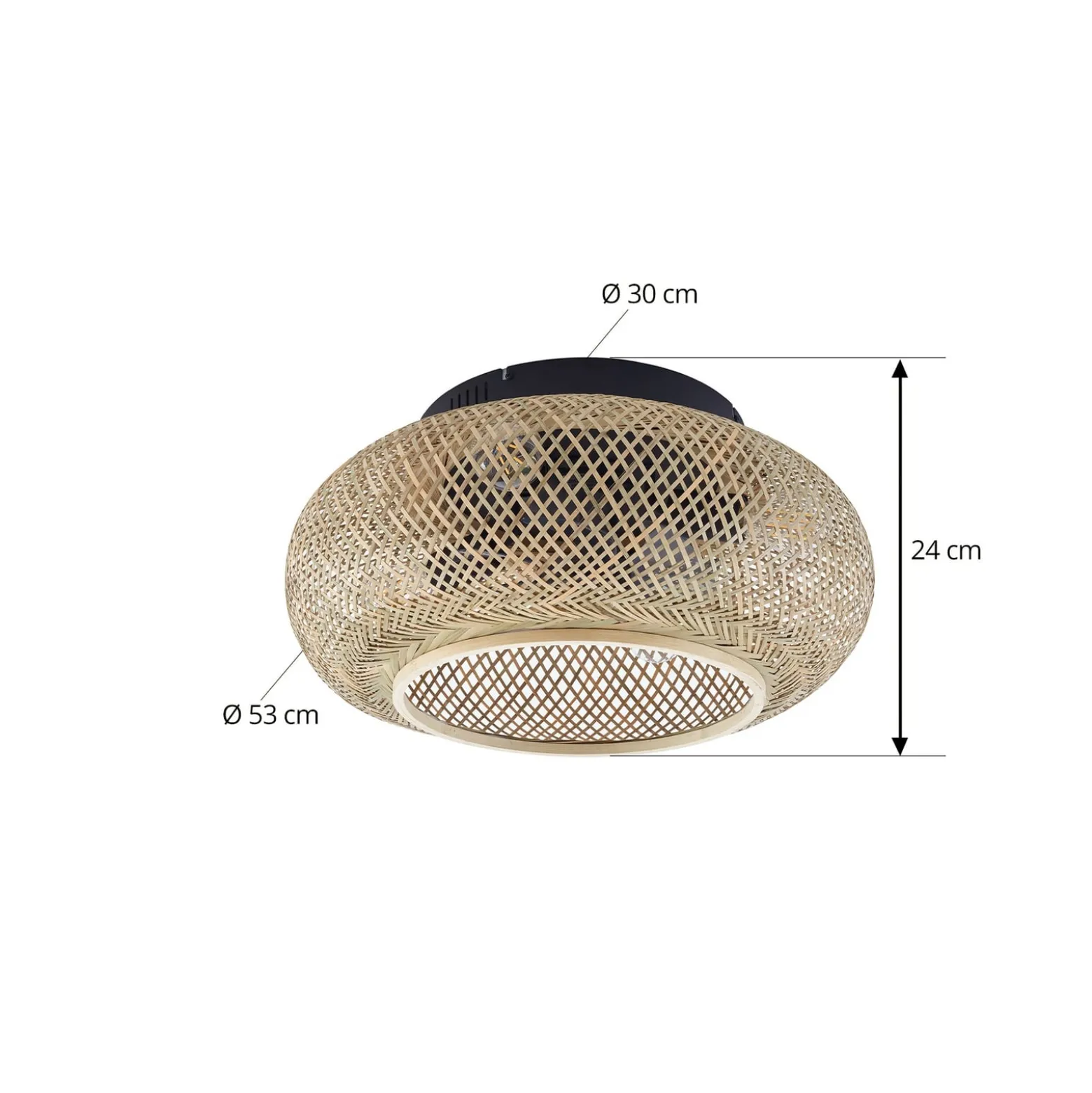 Lucande kattotuuletin valolla Cordie, DC, hiljainen, Ø 53 cm