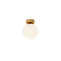 Lucande kattovalaisin Bidolo, messingin värinen, lasi, 15 cm, IP44