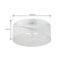 Lucande kattovalaisin Meritt, kromi/kirkas, Ø 40 cm, lasi