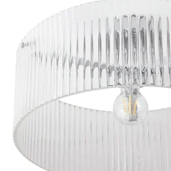 Lucande kattovalaisin Meritt, kromi/kirkas, Ø 40 cm, lasi