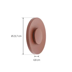 Lucande Kayana LED-ulkoseinävalaisin, ruosteenvärinen, alumiini, 24 cm