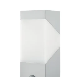 Lucande Kiran -pollarivalaisin, 60 cm, liiketunnistin, vaaleanharmaa, IP44