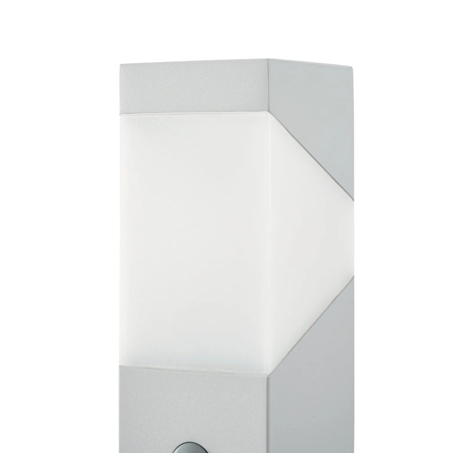 Lucande Kiran -pollarivalaisin, 60 cm, liiketunnistin, vaaleanharmaa, IP44
