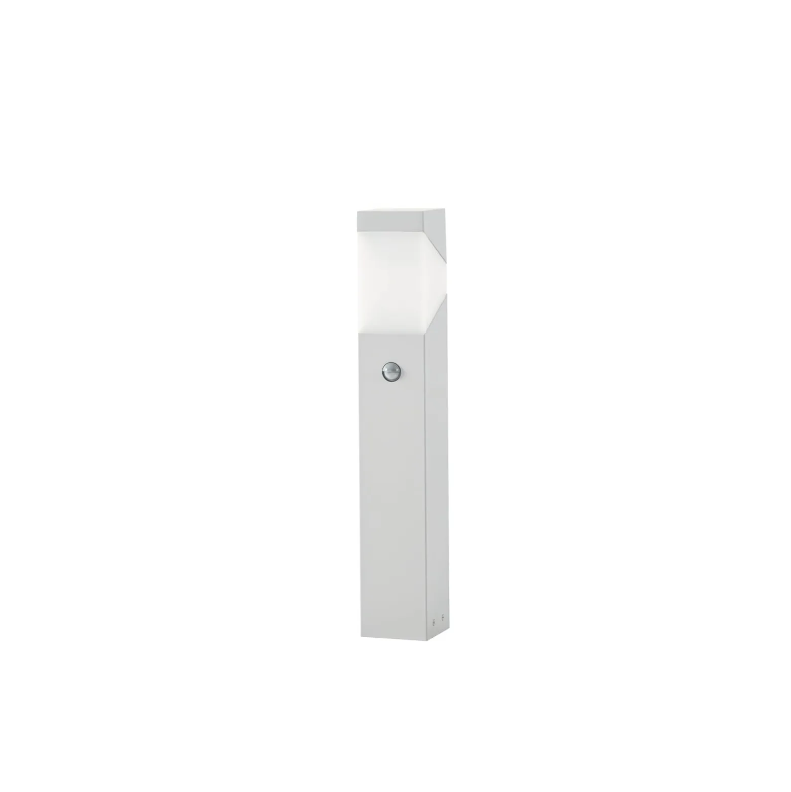 Lucande Kiran -pollarivalaisin, 60 cm, liiketunnistin, vaaleanharmaa, IP44