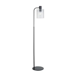 Lucande lattiavalaisin Eirian, musta, lasi, 150 cm korkea, E27
