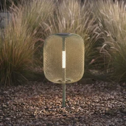 Lucande LED-aurinkokäyttöinen maakiinnitteinen valaisin Faylen, salvia-vihreä,