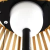 Lucande LED-aurinkolattiavalaisin Eligio, bambu, Ø 39 cm, RGB