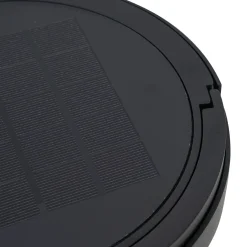 Lucande LED-aurinkopöytävalaisin Tilena, pyöreä, musta, himmennettävä