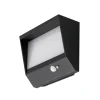 Lucande LED-aurinkoseinävalaisin Dava, 14 cm korkea, alumiini, anturi