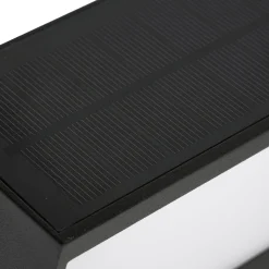 Lucande LED-aurinkoseinävalaisin Dava, 14 cm korkea, alumiini, anturi