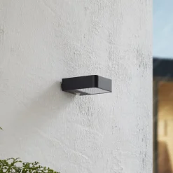 Lucande LED aurinko ulkoseinävalaisin Dava, korkeus 5 cm, anturi
