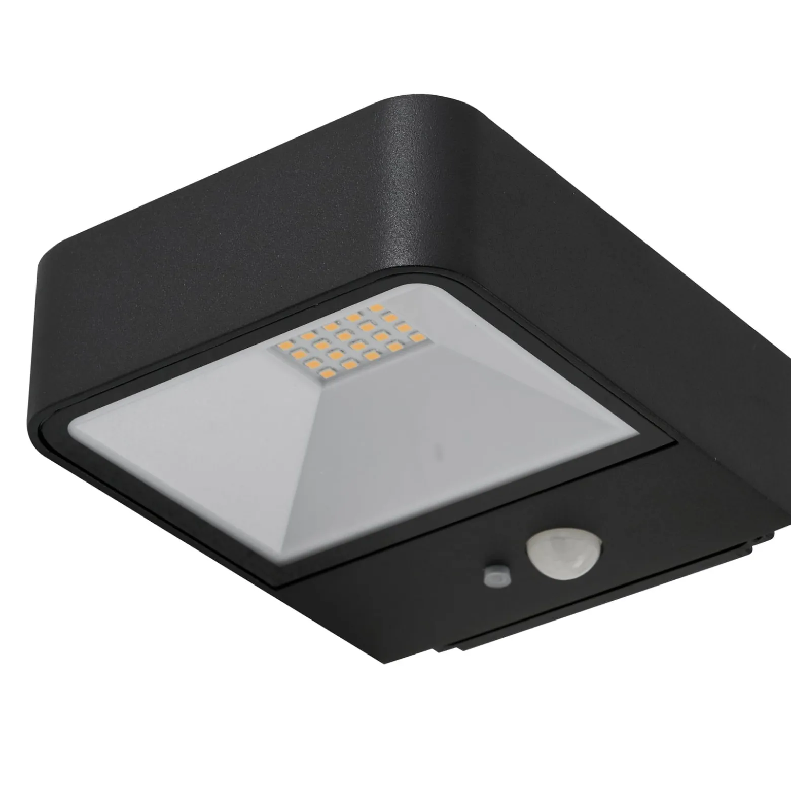 Lucande LED aurinko ulkoseinävalaisin Dava, korkeus 5 cm, anturi