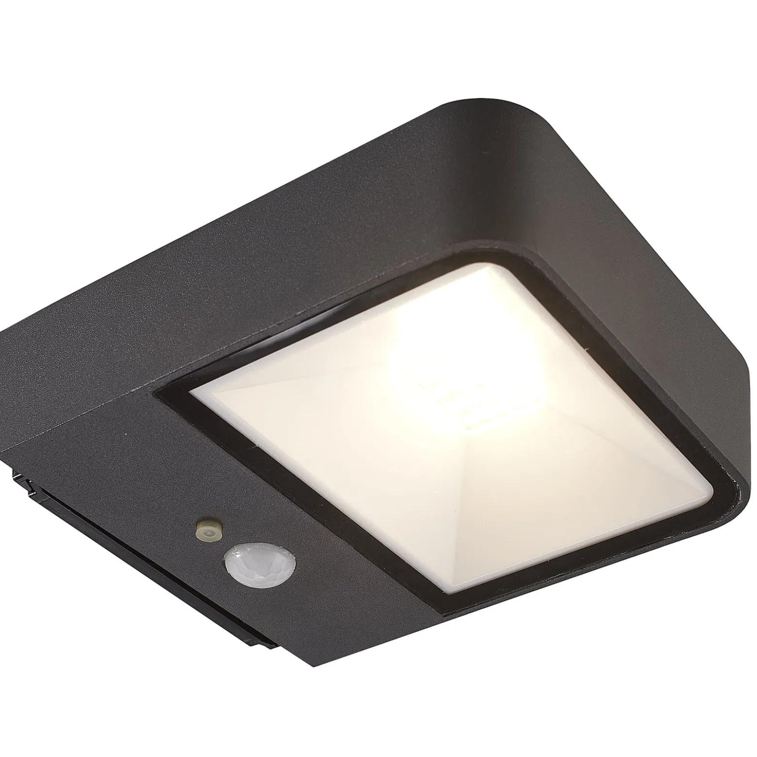 Lucande LED aurinko ulkoseinävalaisin Dava, korkeus 5 cm, anturi
