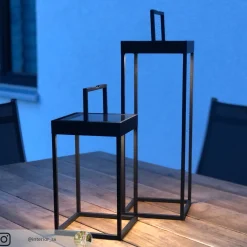 Lucande LED-aurinkovalaisin Lynzy, 38cm, musta, metallia, IP65