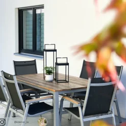 Lucande LED-aurinkovalaisin Lynzy, 38cm, musta, metallia, IP65