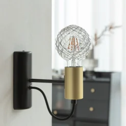 Lucande LED-globe-lamppu G95, E27 3,8 W, 1800 K, rakenne, savu