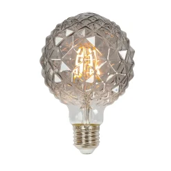 Lucande LED-globe-lamppu G95, E27 3,8 W, 1800 K, rakenne, savu