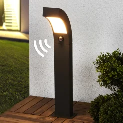 Lucande LED-jalustavalaisin Lennik, anturi, 60 cm, antrasiitti