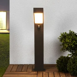 Lucande LED-jalustavalaisin Lennik, anturi, 60 cm, antrasiitti
